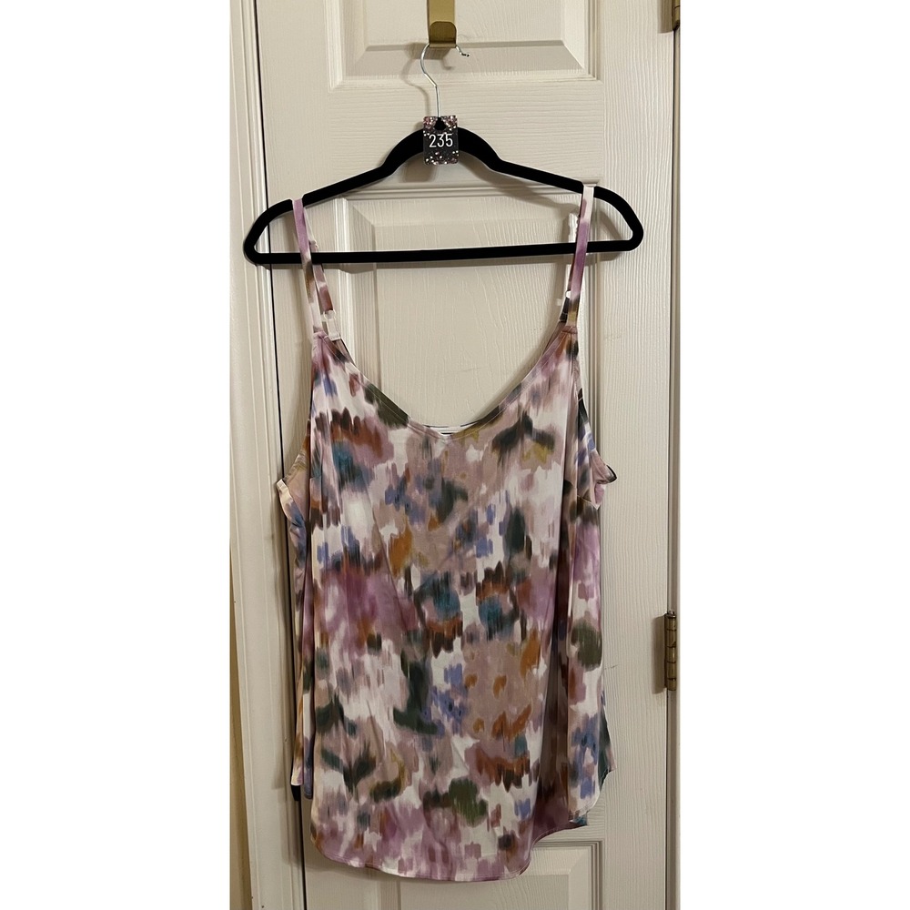 Torrid Ava Cami Ikat Floral Sleeveless Challis Top Multi-Color Size 0 L